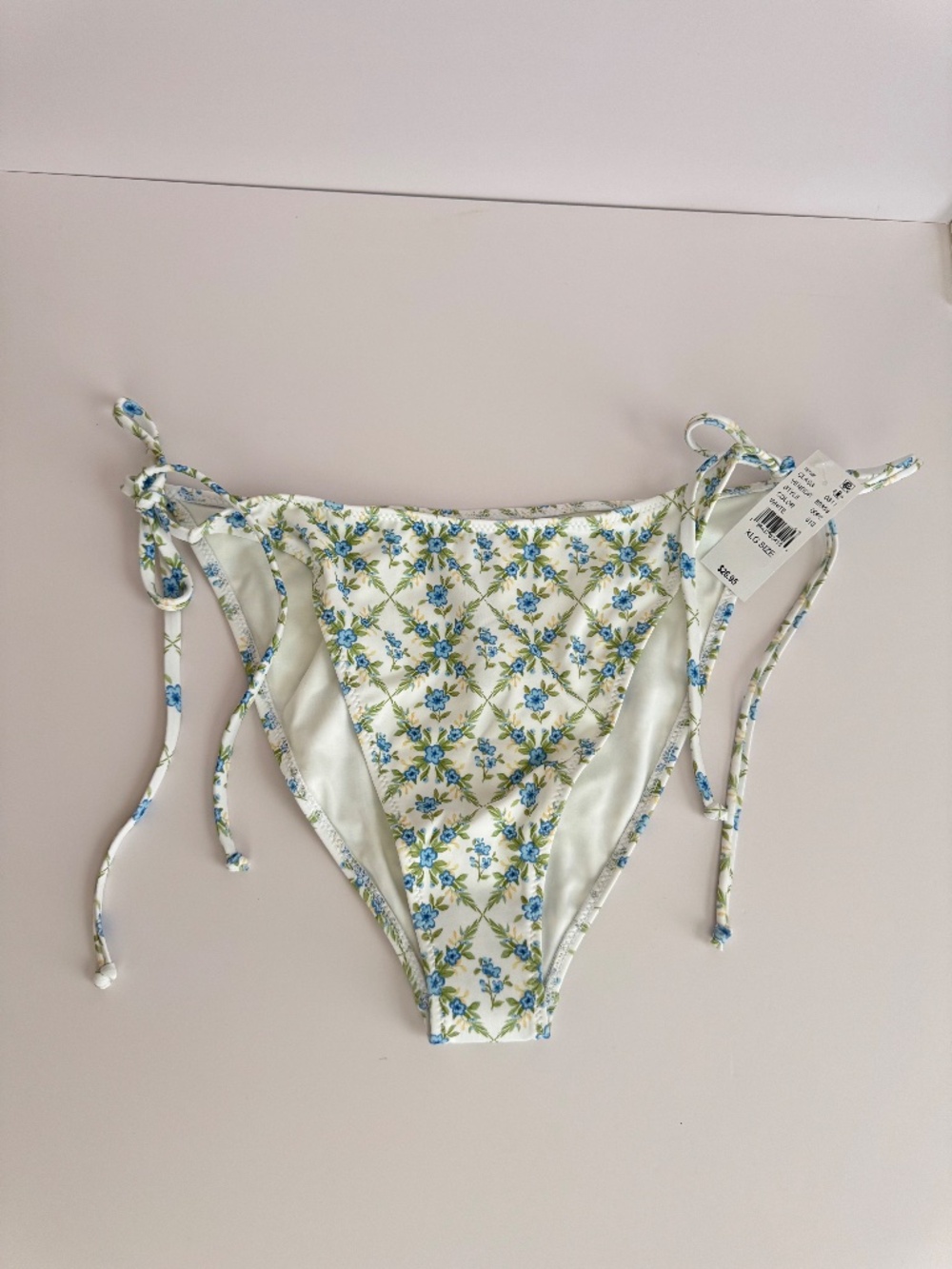PacSun Blue Floral Side-Tie Bikini Bottom NWT